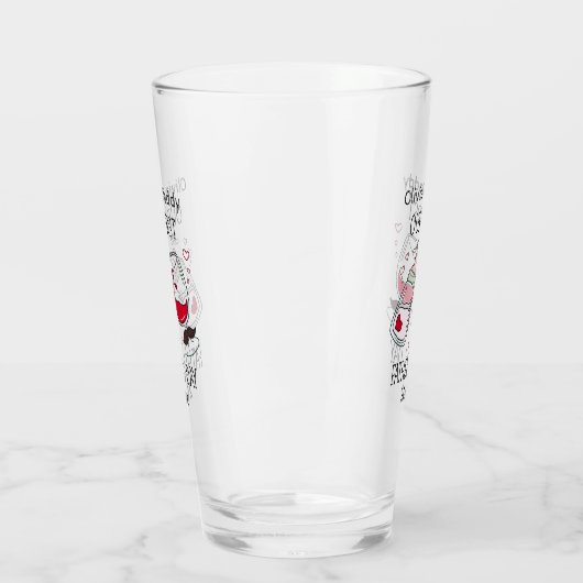 私たちの最初の父の日少女のおもしろい応援 タンブラーグラス (左)