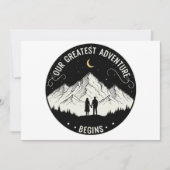 私たちの最大の冒険が始まる | ラスティック マウンテン コ 招待状 (正面)