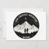 私たちの最大の冒険が始まる | ラスティック マウンテン コ 招待状 (裏面)