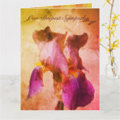 私たちの最深悔やみや弔慰アイリス カード (黄色い花)