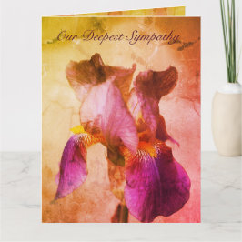 私たちの最深悔やみや弔慰アイリス カード