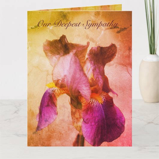 私たちの最深悔やみや弔慰アイリス カード (正面)