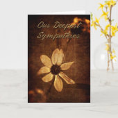 私たちの最深悔やみや弔慰-デイジーカード カード (黄色い花)