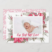 私たちの最高のギフトエバーベビー誕生 案内状 (正面/裏面)
