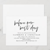 私たちの最高の日の前に結婚、のリハーサル 招待状 (正面/裏面)