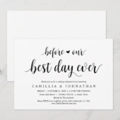 私たちの最高の日の前に、のリハ結婚ーサルディナー 招待状 (正面/裏面)