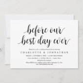 私たちの最高の日の前に、のリハ結婚ーサルディナー 招待状 (正面)