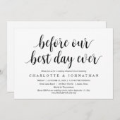 私たちの最高の日の前に、のリハ結婚ーサルディナー 招待状 (正面/裏面)