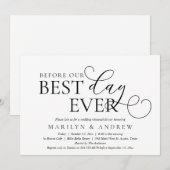 私たちの最高の日の前に、のリハ結婚ーサルディナー 招待状 (正面/裏面)