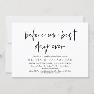 私たちの最高の日の前に、のリハ結婚ーサルディナー 招待状