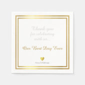 私たちの最高の日前の結婚披露宴 スタンダードカクテルナプキン (正面)