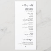 私たちの最高の日、ミニマモダンリスト結婚式 プログラム (裏面)