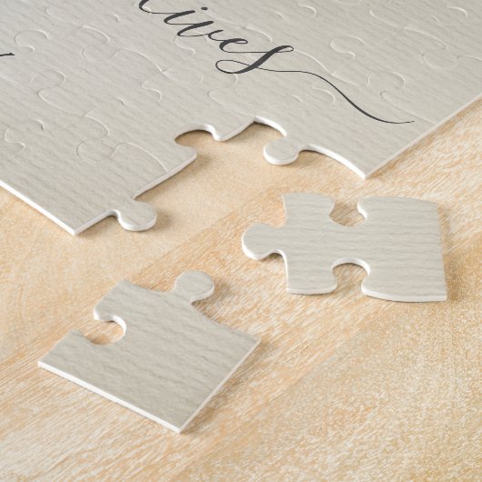 私たちの最高の生活の日は特別な日付のヴィンテージ ジグソーパズル (側面)