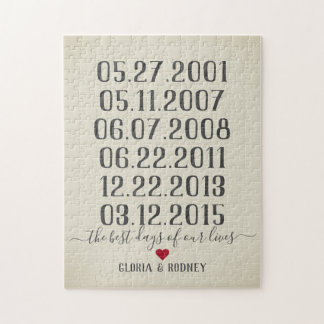 私たちの最高の生活の日は特別な日付のヴィンテージ ジグソーパズル