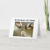 私たちの最高の足を進める=誕生日 カード (正面)