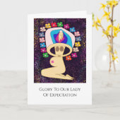 私たちの期待の女神に栄光を捧げる カード (黄色い花)