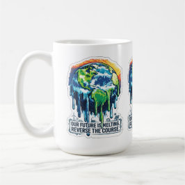 私たちの未来は溶けている | 地球温暖化への気づき コーヒーマグカップ