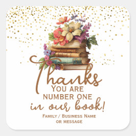私たちの本の蔵書票で1位ありがとう スクエアシール