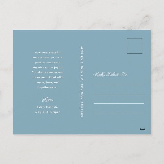 私たちの格言から |かわいい北欧クリスマス シーズンポストカード (裏面)