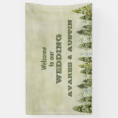 私たちの森結婚へようこそ 横断幕 (縦)