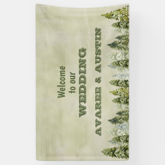 私たちの森結婚へようこそ 横断幕 (縦)