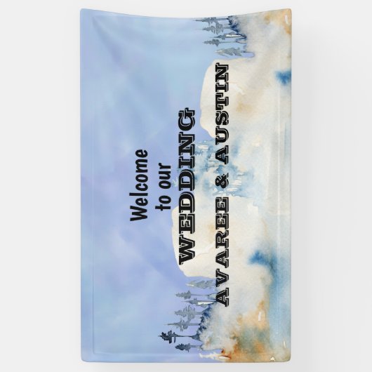 私たちの森結婚へようこそ 横断幕 (縦)