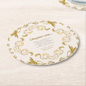 私たちの次の章のおとぎ話の赤ちゃんシャワー ラウンドペーパーコースター (アングル)