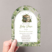 私たちの次の章は本を始める赤ちゃんシャワー アクリル招待状 (インサイチュ (ポータブル))