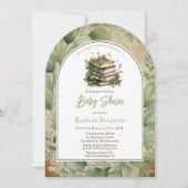 私たちの次の章は本を始める赤ちゃんシャワー 招待状 (正面)