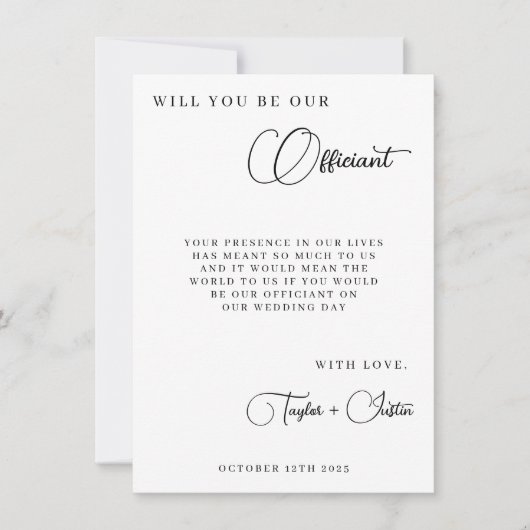 私たちの正式なプロポーショ結婚ンの提案のシンプル (正面)