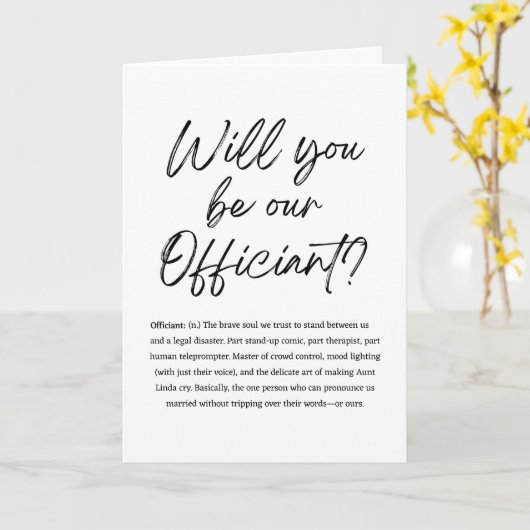 私たちの正式な提案おもしろいは何か カード (黄色い花)