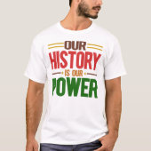 私たちの歴史は私たちの力 Tシャツ (正面)
