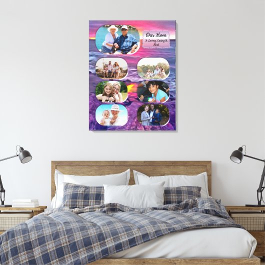 私たちの母の家族の夕日0911アート キャンバスプリント (インサイチュ (寝室))