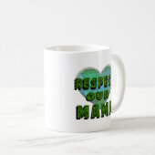 私たちの母を敬う救よ、地球 コーヒーマグカップ (正面右)