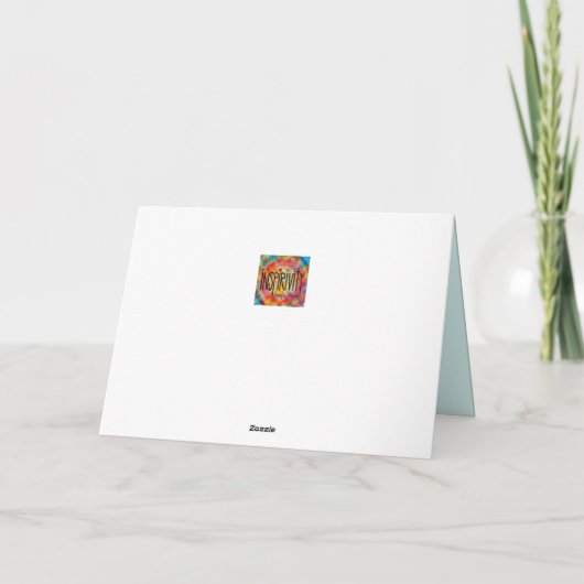 私たちの母、私たちの世界　かわいい青い花の楽しい時間 カード (裏面)