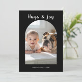 私たちの毛むくじゃらのホリデーヘルパーからのハグ＆ジョイカード シーズンカード (スタンド正面)