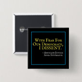 私たちの民主主義に対する恐怖I異議の広場 缶バッジ (正面&裏面)