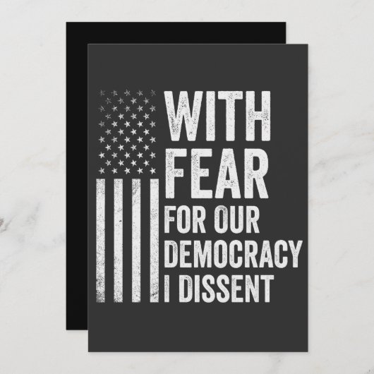 私たちの民主主義に恐怖を感じて-反対する アメリカ人 招待状 (正面/裏面)