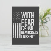 私たちの民主主義に恐怖を抱きながら私は反対する アメリカ人 招待状 (スタンド正面)