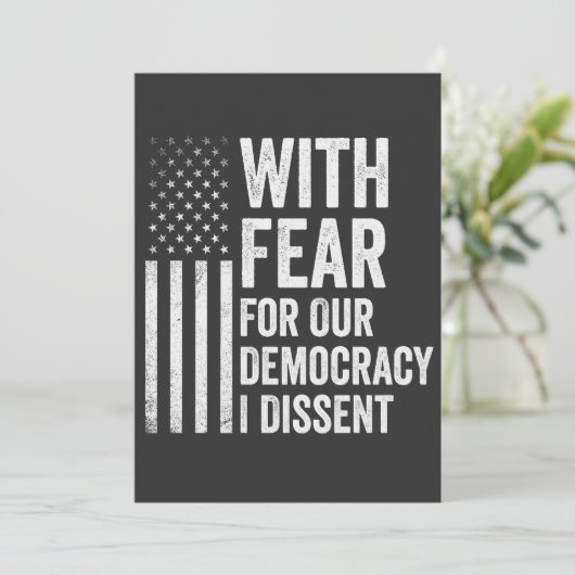 私たちの民主主義に恐怖を抱きながら私は反対する アメリカ人 招待状 (スタンド正面)