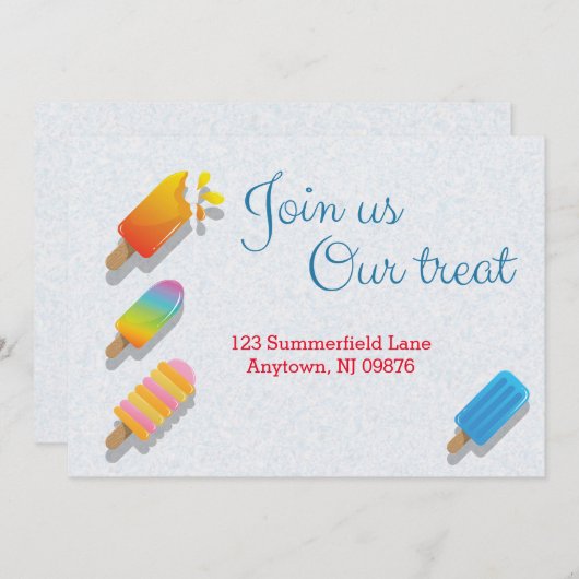 私たちの治療に参加する 招待状 (正面/裏面)