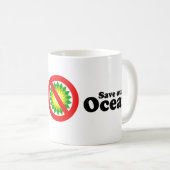 私たちの海を守ろう コーヒーマグカップ (正面右)