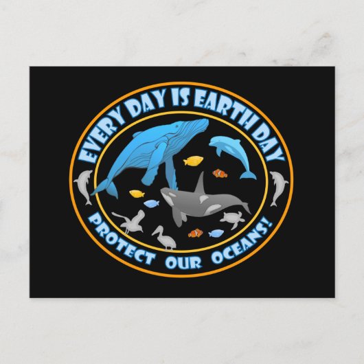 私たちの海を守ろう 地球の日 ポストカード (正面)