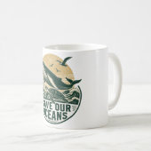 私たちの海を守ろう 環境保護 コーヒーマグカップ (正面右)