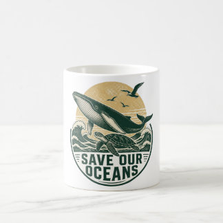 私たちの海を守ろう 環境保護 コーヒーマグカップ