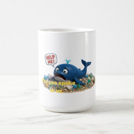 私たちの海を救おう 環境アート コーヒーマグカップ