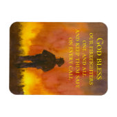 私たちの消防士の野火を祝福する マグネット (横)