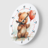 私たちの熊とスマイルをあなたの宇宙に持魅力的って ラージ壁時計 (傾斜)