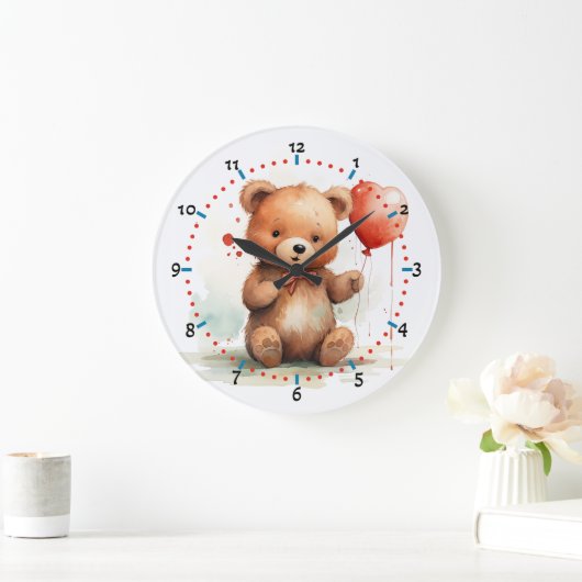 私たちの熊とスマイルをあなたの宇宙に持魅力的って ラージ壁時計 (ホーム)