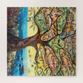 私たちの父の祈りの言葉の木の生活パズル ジグソーパズル (横)